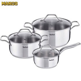 تصویر سرویس 6 پارچه قابلمه Intuition تفال مدل B864S674 اورجینال Tefal B864S674 Intuition Pots & Pan 6 pc set