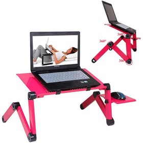 تصویر میز لپتاپ T8 Multifunctional Laptop Table PINK T8 Multifunctional Laptop Table PINK