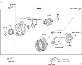تصویر دینام لکسوس RX350 مدل 2008 