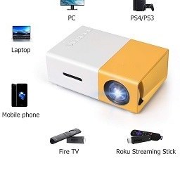 تصویر ویدیو پروژکتور قابل حمل YG300 Mini ال ای دی Projector EU مینی پروژکتور LED قابل حمل YG 300