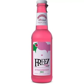 تصویر آبمیوه گازدار توت فرنگی فریز میکس 275 میلی لیتر باکس 24 عددی freez mix strawberry 275 ml