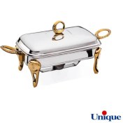 تصویر سوفله خوری یونیک مستطیل متوسط نگین دار مدل UN-3904 Unique medium rectangular souffle with jewels, model UN-3904