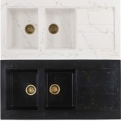تصویر سینک ظرفشویی گرانیتی روکار برند لنسن مدل ماتریس 