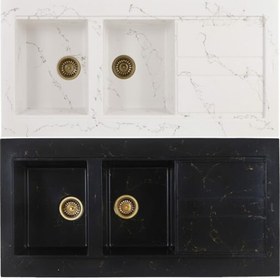 تصویر سینک ظرفشویی گرانیتی روکار برند لنسن مدل ماتریس 