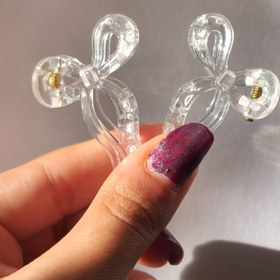 تصویر کلیپس کوچک مو طرح پاپیون 