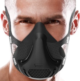 تصویر VO2MAX Training Mask - Workout High Altitude Elevation Simulation Oxygen Air - for Gym, Cardio, Fitness, Running, Endurance, Resistance and HIIT (Black) 