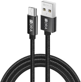 تصویر 1 HORA Micro USB Cable, 18W 2.4A Fast Quick Charger Cable, V8, USB to Micro USB Android Charging Cord Nylon Braided, Compatible for PS4 XBOX Samsung - Black Braided 1M 