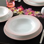 تصویر سرویس 28 پارچه 6 نفره ساکورا صورتی 