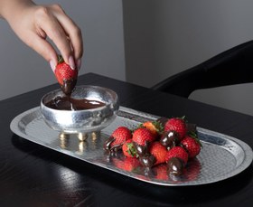 تصویر دیس مسی روناک - سایز ۲ (39×17) / سفید 