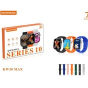 تصویر ساعت هوشمند اپل مدل KW30 MAX با بند سیلیکونی 