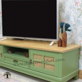 تصویر میز تلویزیون چوبی 