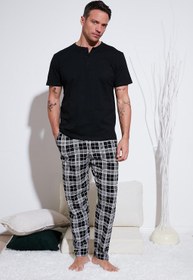 تصویر ست پیژامه آستین کوتاه طرح دار مردانه | بوراتی Buratti 6572004 