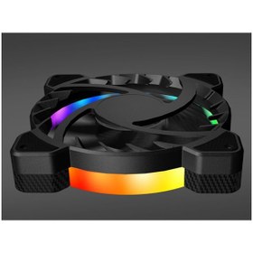 تصویر فن کیس کوگر مدل Vortex RGB HPB 120 Cooling Kit با نورپردازی ARGB پک سه تایی Cougar Vortex RGB HPB 120 Cooling Kit 12*12 Case Fan