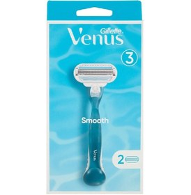 تصویر تیغ اصلاح ژیلت ونوس زنانه مدل smooth با دو یدک 