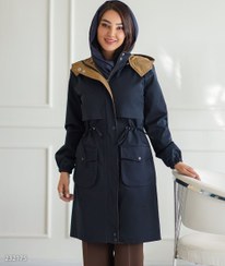 تصویر بارانی زنانه کتان مدل مهزین کد 2321 