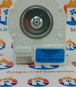 تصویر موتور فن سرامیکی ۱4 ولت ۴ سیم اصلی برند Panasonic ساخت تایلند مدل FDQM002H6 یخچال فریزر هیتاچی Ceramic refrigerator Fan DC