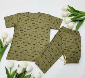 تصویر ست پنبه پاپیونی - طوسی 