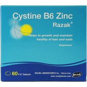 تصویر قرص سیستئین ب6+ زینك 60 عدد دانا Daana Cystine B6 Zinc 60 FC Tablets