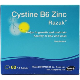 تصویر قرص سیستئین ب6+ زینك 60 عدد دانا Daana Cystine B6 Zinc 60 FC Tablets