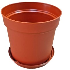 تصویر گلدان پلاستیکی پاچیرا مدل P23 سایز ۲۳ به همراه زیرگلدانی 