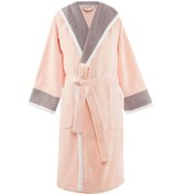 تصویر حوله پالتویی کودک سلین طرح پسفیک صورتی-طوسی سایز 10-11 