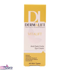 تصویر کرم دور چشم درمالیفت ویتالیفت حجم ۲۵ میلی‌لیتر مناسب انواع پوست 