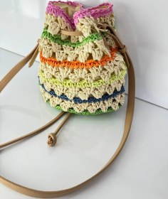 تصویر کیف دوشی خورجینی حصیری six آلمان 