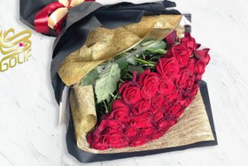 تصویر دسته گل تبریک (رز هلندی) 