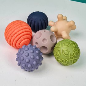 تصویر توپ های حسی 6عددی رنگ نود 