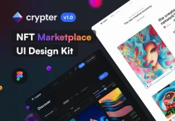 تصویر کیت رابط کاربری فروشگاه ان اف تی کریپتر | Crypter NFT Marketplace 