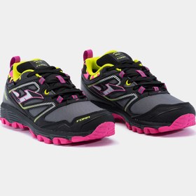 تصویر كتوني رانينگ بچگانه جوما مدل TRAIL-RUNNING SHOES VORA JR 23 JUNIOR BLACK FUCHSIA JOMA 