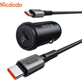 تصویر شارژر فندکی مک دودو مدل CC-7493 ظرفیت ۳۰ وات همراه با کابل تایپ سی 