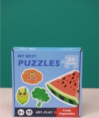 تصویر پازل دوتکه میوه و سبزیجات 