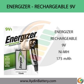 تصویر باتری کتابی قابل شارژ انرجایزرENERGIZER-POWERPLUS RECHARGEBLE 9V 175 mAh 