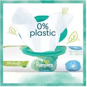 تصویر دستمال مرطوب کودک 48 عددی پمپرز Pampers مدل aqua pure 