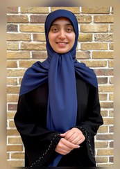 تصویر روسری ثنا سرمه ای( کش دار) 