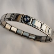 تصویر دستبند چارم ایتالیایی طرح لوگو ماشین bmw Italian bracelet charms