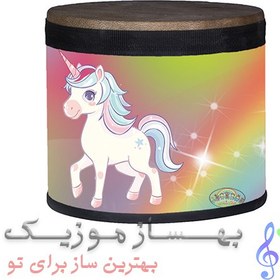 تصویر طبلک کودک طرح اسب تک شاخ (طبلک شادی) 