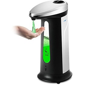 تصویر BISOZER Soap Dispenser, Touchless Stainless Steel Automatic Soap Dispenser, IR Infrared Motion Sensor Liquid Dish Sanitizer Dispenser, Water Resistant Hand Free Dish Soap Kitchen Bathroom 