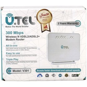 تصویر مودم روتر یوتل VDSL/ADSL Plus بی سیم مدل V301 