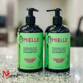 تصویر شامپو تقویت کننده و ضد ریزش رزماری و نعنا میله ارگانیکس 355 میل Mielle Organics Rosemary and Mint Strengthening and Anti-Hair Loss Shampoo 355 ml