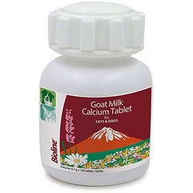 تصویر قرص مکمل کلسیم سگ و گربه بایولاین با شیر بز 160 عددی Bioline Goat’s Milk Calcium Tablet 160p