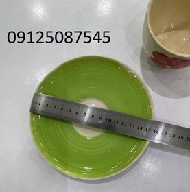 تصویر فنجان نعلبکی بزرگ دوریکا طرح شقایق cup and saucer dorika