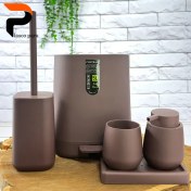 تصویر ست بهداشتی 5 پارچه میامی ساده کنتراست 