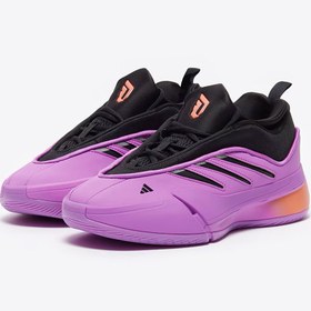 تصویر کفش بسکتبال آدیداس دیم ۹ رنگ بنفش مشکی 