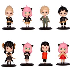 تصویر فیگور انیمه خانواده جاسوس Spy X Family مجموعه ۸ عددی 