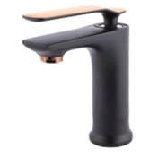 تصویر شیر روشویی اوات راسان - مشکی رزگلد RASSAN AVAT BASIN MIXER