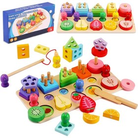 تصویر اسباب بازی جاگذاری اشکال برش میوه چوبی کد 5107473 