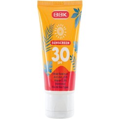 تصویر ضد آفتاب رنگی حاوی Spf30 مناسب انواع پوست حجم 50میل ببک 01-بژ طبیعی BBK Spf30 Tinted Sunscreen Cream For All Skin Types 50ml