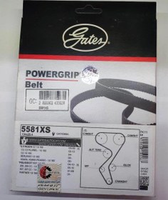 تصویر تسمه تایم پژو 206 تیپ 5 پاورگریپ گیتس اصلی 134 دندانه Powergrip Gates Timing Belt Peugeot 206 TU5